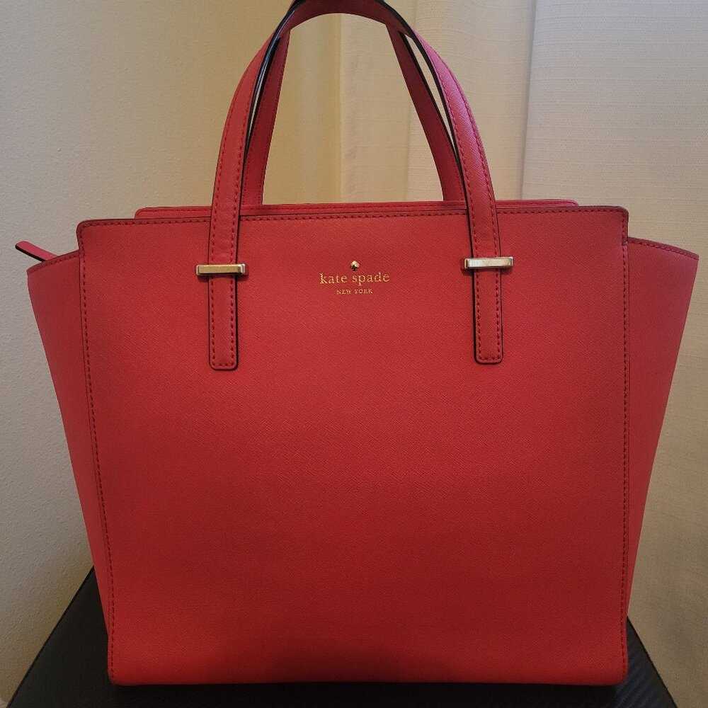 Kate Spade Coral Red Cedar Street Hayden Tote